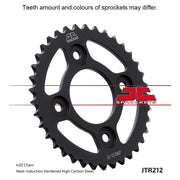 JT Sprockets Rear Sprocket JTR212.37 for motorcycles, 428 pitch, durable steel construction with gear teeth and mounting holes.