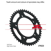JT Sprockets Rear Sprocket JTR23.47 showing the black metal sprocket with gear teeth for motorcycle or bike drive systems