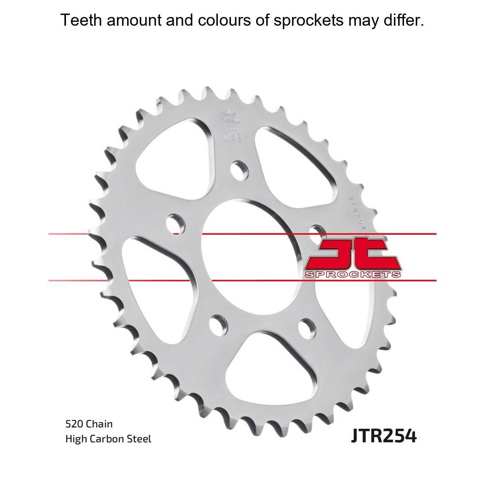 Rear sprocket from JT Sprockets, JTR254.43, designed for 520 pitch, durable metal construction for motorcycle or dirt bike use.