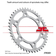 JT Sprockets Rear Sprocket JTR301.45, durable motorcycle sprocket with evenly spaced teeth, designed for optimal performance.