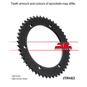JT Sprockets rear sprocket JTR463.48 with 428 pitch, showcasing the durable steel construction and gear teeth design.