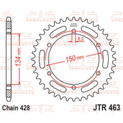 JT Sprockets rear sprocket JTR463.48 with 428 pitch, designed for motorcycle drivetrains, featuring durable steel construction.
