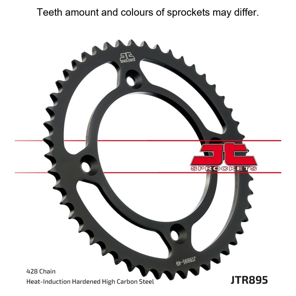 JT Sprockets rear sprocket JTR895.46 for 428 pitch, featuring durable construction and precise fit for motorcycle drivetrain.