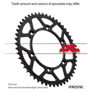 JT Sprockets self-cleaning lightweight rear sprocket JTR251.48SC with durable metal construction and precision teeth.