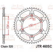 JT Sprockets self-cleaning lightweight rear sprocket JTR460.51SC with durable metal teeth for motorcycle drivetrain.