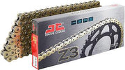 JT Sprockets 520 pitch super heavy-duty X-ring drive chain with rivet connecting link for up to 1000cc motorcycles, 124 links.