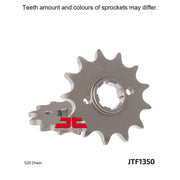 JT Sprockets front sprocket JTF1350.13 with 520 pitch, showcasing a durable metal sprocket for motorcycle chains.