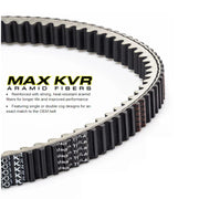 JT Sprockets MAX KVR Drive Belt JTB2405KR for motorcycle, showing black rubber belt with reinforced construction.