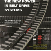JT Sprockets MAX KVR Drive Belt JTB5301KR for motorcycle, showing the black belt with textured surface and brand logo.