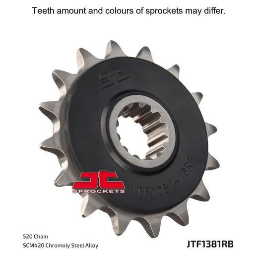 JT Sprockets Rubber Cushioned Front Sprocket - JTF1381.15RB - 520 Pitch