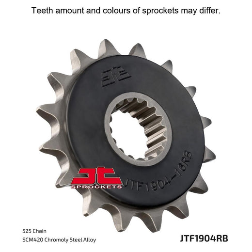 JT Sprockets Rubber Cushioned Front Sprocket - JTF1904.16RB - 525 Pitch