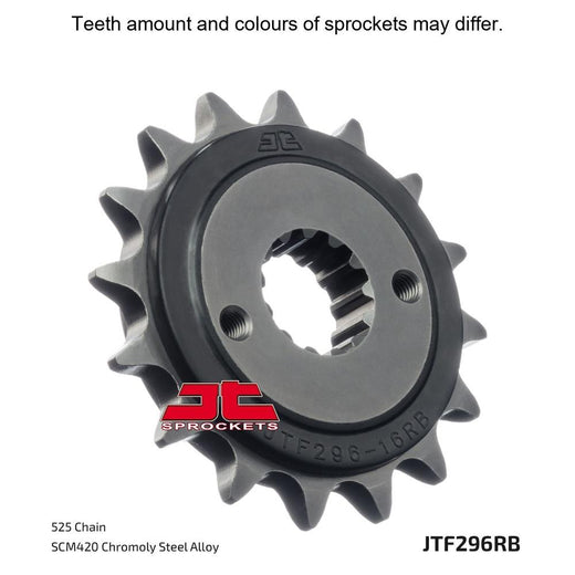 JT Sprockets Rubber Cushioned Front Sprocket - JTF296.15RB - 525 Pitch