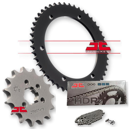 JT Sprockets JTF417.16, JTR463.50, JTC428HDR126SL motorcycle sprockets with metal teeth and gear design for optimal performance