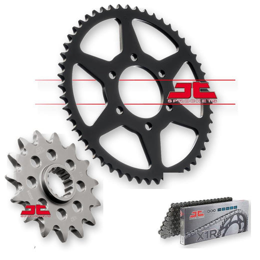JT Sprockets JTF432.13SC, JTR809.49, JTC520X1R3-112DL industrial sprockets with detailed metal teeth and durable construction