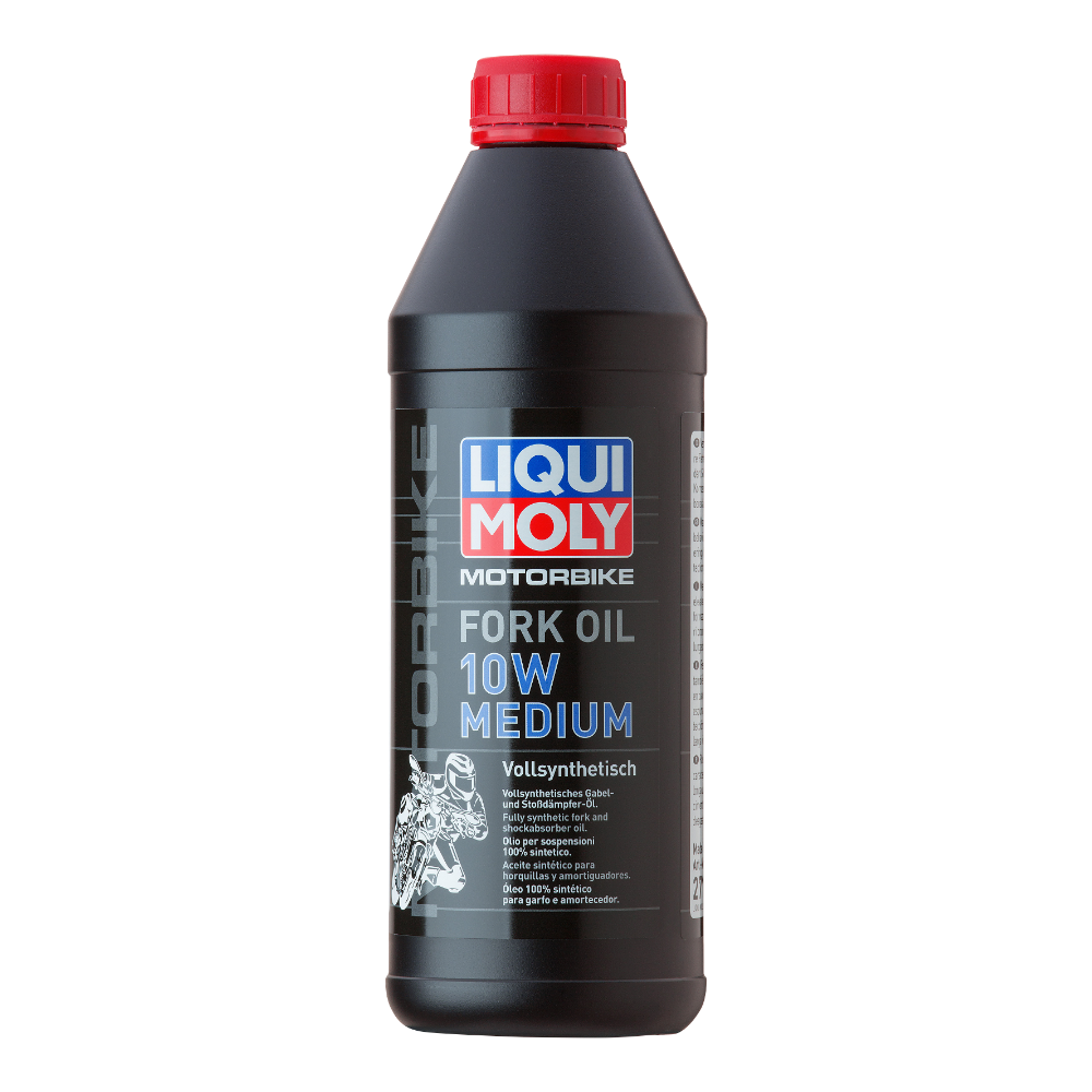 Liqui Moly Motorbike Fork Oil 10W Medium, 1L bottle for motorcycle suspension maintenance