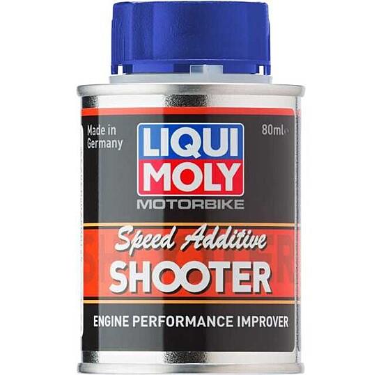 Liqui Moly Motorbike Speed Shooter 80ml bottle with label, designed for motorcycle engine performance and maintenance.