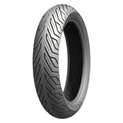Michelin City Grip2 motorcycle tire in 140/70-16 65S size with tubeless design, shown mounted on wheel.