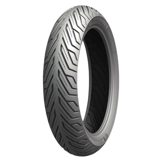 Michelin City Grip2 motorcycle tire in 140/70-16 65S size, showing tread pattern and sidewall details.