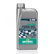 Motorex Racing Fork Oil 3D Response Technology 2.5W, 1-liter container for motorcycle fork suspension.