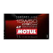 Motul 300V 15W50 Factoryline Road Racing motor oil container, 4-liter size, premium synthetic oil for racing engines