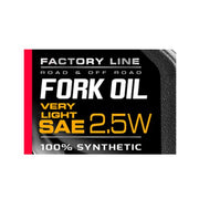 Motul Fork Oil FactoryLine Very Light 2.5W 1L for motorcycle suspension forks, in a clear 1-liter container