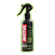 Motul M1 Helmet & Visor Clean spray bottle, 250ml for cleaning motorcycle helmets and visors, with spray nozzle.