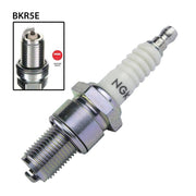 NGK BKR5E single spark plug for gasoline engines, showing the metal and ceramic components of the NGK7938 model.