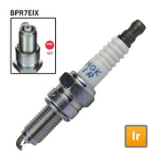 NGK BPR7EIX single spark plug with iridium tip, designed for high-performance engine ignition.