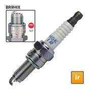 NGK single spark plug BR9HIX model NGK5687 with metal and ceramic insulator, designed for automotive engine performance.