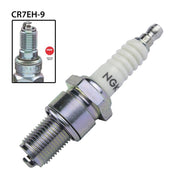 NGK single spark plug CR7EH-9 with metal connector and ceramic insulator for automotive ignition systems.