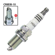 NGK single spark plug CR8EIB-10 with NGK4948 model, showing the metal and ceramic components of the ignition spark plug.