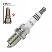 NGK ER9EH single spark plug, automotive ignition component, with metal and ceramic parts visible.