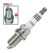 NGK IFR6L11 single spark plug, automotive ignition part with ceramic insulator and metal terminal for engine performance.