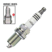 NGK single spark plug IMR8C-9HES with ceramic insulator and metal threads, used for automotive engine ignition systems.