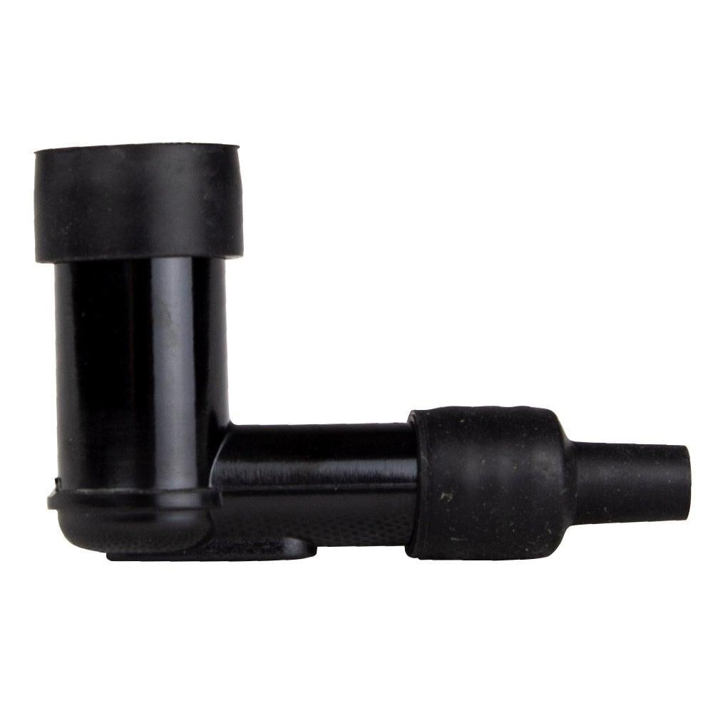 NGK single spark plug LD05F 8060 with black plug cap, used for automotive ignition systems, shown in the image.