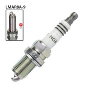 NGK single spark plug LMAR8A-9, model NGK4313, showing the spark plug with metal threading and ceramic insulator.