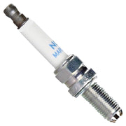 NGK MAR9A-J single spark plug with metal shell and central electrode for automotive ignition systems.