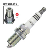 NGK single spark plug R6252K-105, model NGK2741, with metal and ceramic components visible in the image.
