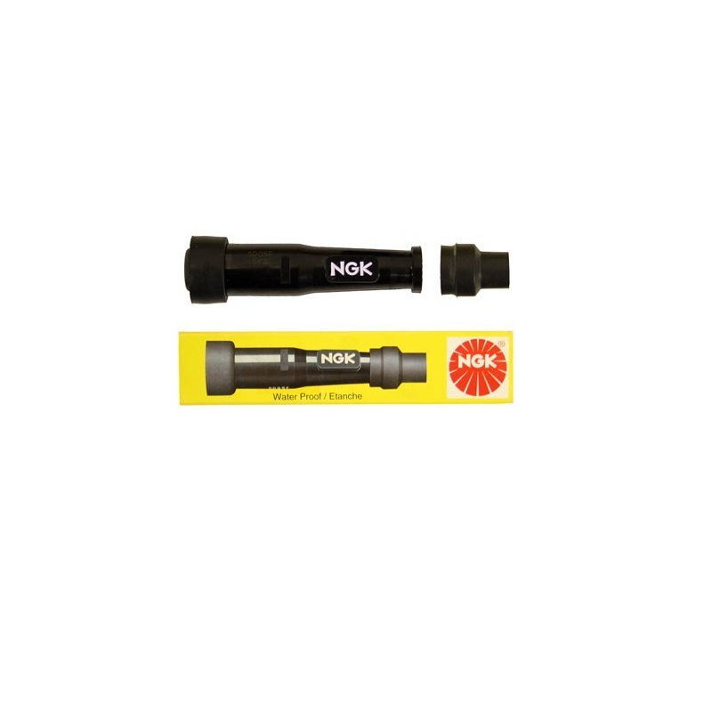 NGK SINGLE SPARK PLUG - SB05F BLACK PLUG CAP - NGK8080