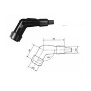 NGK single spark plug YB05F with black plug cap, designed for reliable engine performance and easy installation.