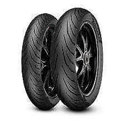 Pirelli Angel City front motorcycle tire, 100/80-17M/CTL 52S, showcasing the tire's tread pattern and sidewall design.