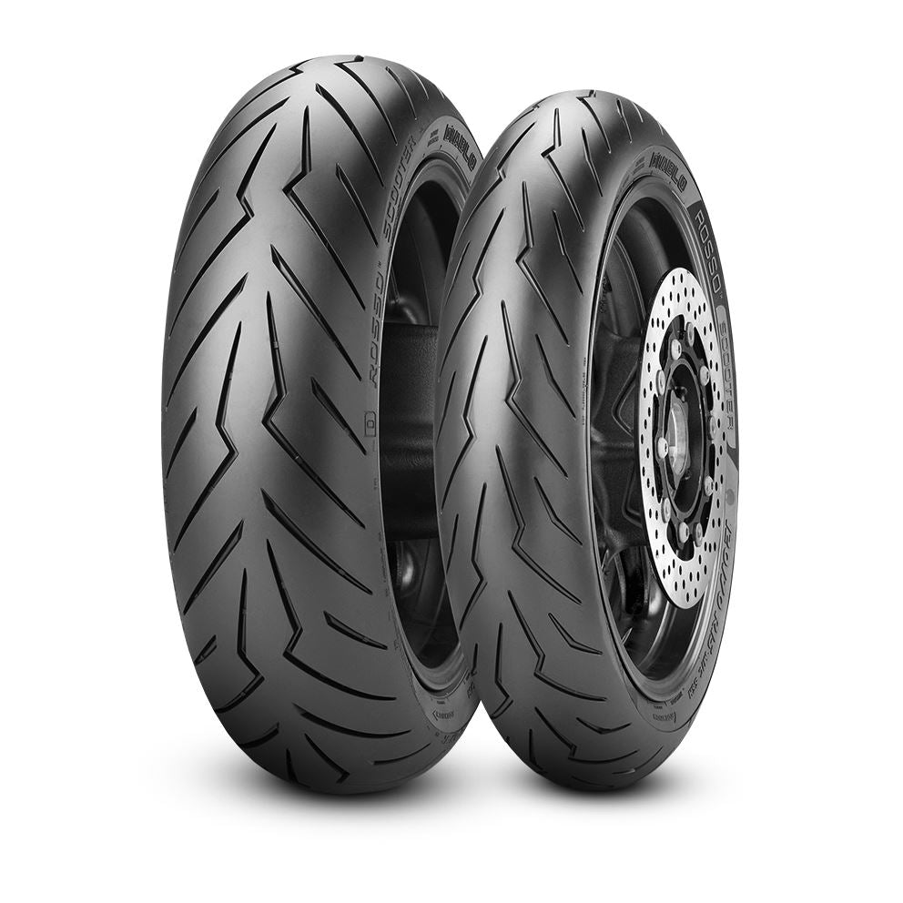 Pirelli Diablo Rosso scooter front or rear tire, 120/80-14M/CTL 58S, motorcycle tire with tread pattern and sidewall details