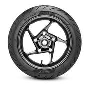 Pirelli Diablo Rosso scooter rear tyre, 160/60R15M/CTL 67H, showing tread pattern and sidewall branding.