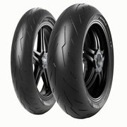 Pirelli Diablo Rosso IV rear motorcycle tyre, size 160/60ZR17, with tread pattern visible, designed for high performance.