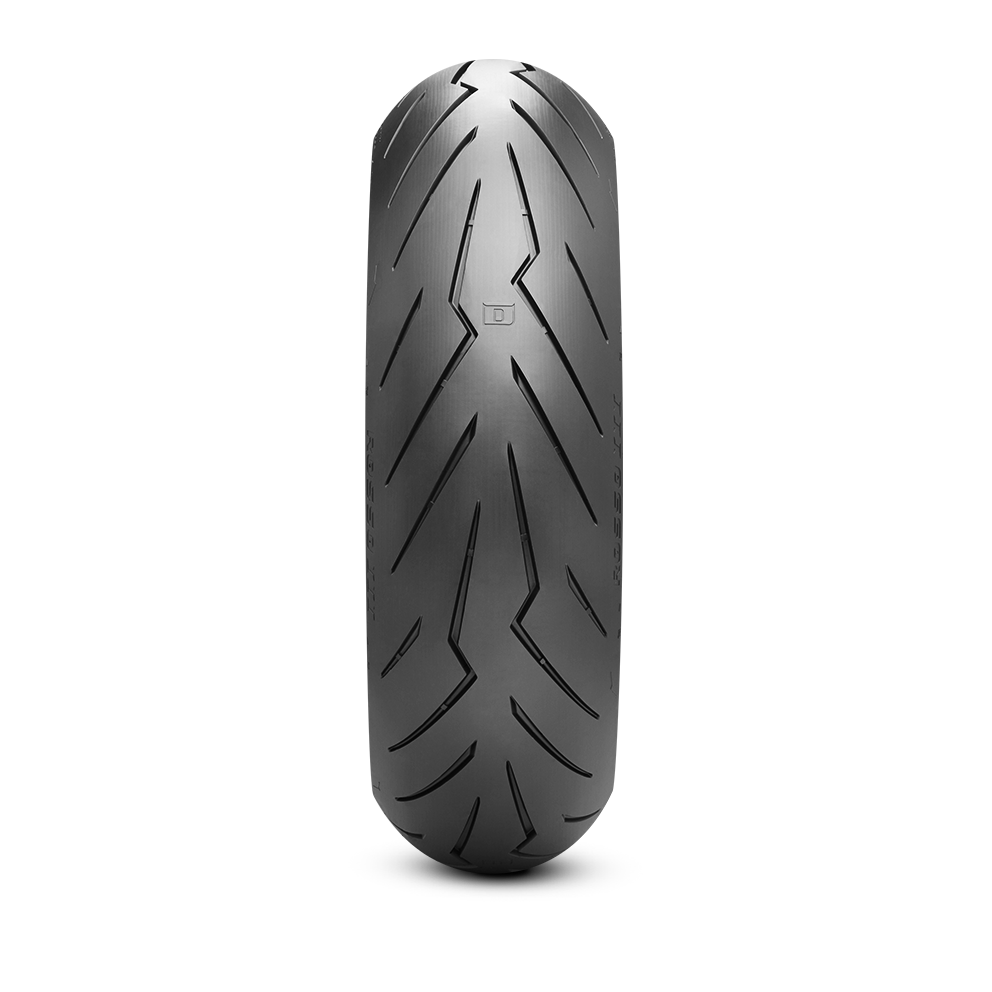 Rear motorcycle tire PIRELLI Diablo Rosso III 180/55ZR17M/CTL (73W) with tread pattern designed for performance and grip.