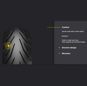 Pirelli 2.50-17M/C Reinforced Angel City motorcycle front or rear tire with 43P load index, mounted on a wheel.