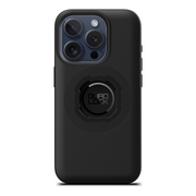 Quad Lock MAG Case for iPhone 15 Pro, black protective phone case with magnetic mounting system, designed for durability and style.