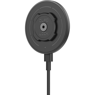 Quad Lock MAG Wireless Charging Head device for seamless magnetic wireless charging compatible with Quad Lock mounts.