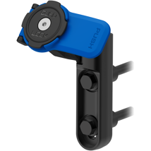 Quad Lock motorcycle clutch mount attached to a motorcycle clutch lever for secure phone mounting.