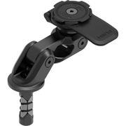 Quad Lock Motorcycle Fork Stem Mount Pro attached to a motorcycle fork for secure smartphone mounting.